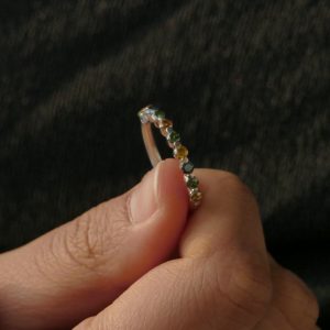 Platin mit farbigen Diamanten - Unikat